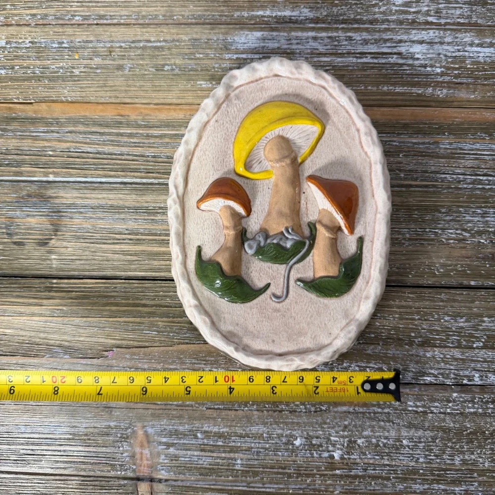 Vintage Mushroom Gallery Wall Decor Cottagecore Boho Whimsical 1970s Kitsch